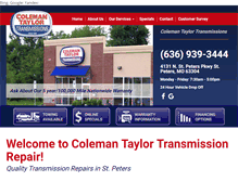 Tablet Screenshot of colemantransmission.com